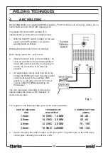 Preview for 18 page of Clarke Arc/Tig135 Operating & Maintenance Instructions