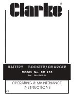 Clarke BC 700 Operating And Maintenance Instructions Manual preview