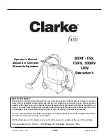 Clarke BEXT-150 Operator'S Manual preview