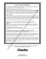 Preview for 102 page of Clarke BOOST 32 05312K Operator'S Manual