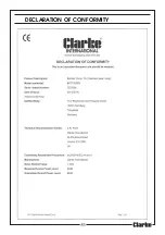 Предварительный просмотр 21 страницы Clarke BPT1200SS Operating & Maintenance Instructions