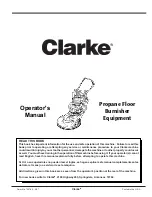 Preview for 2 page of Clarke Burnisher Operator'S Manual