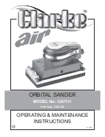 Предварительный просмотр 1 страницы Clarke CAT111 Operating & Maintenance Instructions