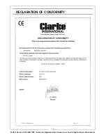 Предварительный просмотр 13 страницы Clarke CAT114 Operation & Maintenance Instructions Manual