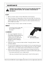 Предварительный просмотр 10 страницы Clarke CAT131 Operating & Maintenance Instructions