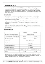 Предварительный просмотр 2 страницы Clarke CAT138 Operating & Maintenance Instructions