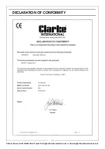 Предварительный просмотр 11 страницы Clarke CAT138 Operating & Maintenance Instructions