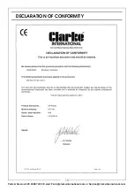 Предварительный просмотр 13 страницы Clarke CAT151 Operating & Maintenance Instructions