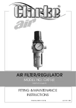 Preview for 1 page of Clarke CAT161 Fitting & Maintenance Instructions