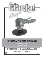 Предварительный просмотр 1 страницы Clarke CAT80 Operation & Maintenance Instructions Manual