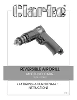 Clarke CAT87 Operating & Maintenance Manual preview