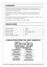 Предварительный просмотр 4 страницы Clarke CAX10TP Operation & Maintenance Instructions