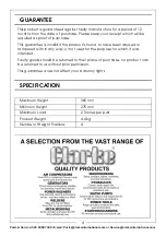 Предварительный просмотр 4 страницы Clarke CAX2TF Instructions