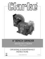Clarke CBG8W Operating & Maintenance Instructions preview