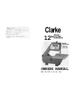 Clarke CBS-12WB Owner'S Manual предпросмотр