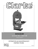 Clarke CBS190B Operation & Maintenance Instructions Manual preview