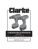 Clarke CCD12T Operating & Maintenance Instructions preview