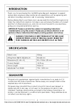 Preview for 2 page of Clarke CEC500DS User Maintenance Instructions