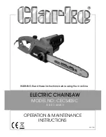 Clarke CECS405C Operation & Maintenance Instructions Manual preview