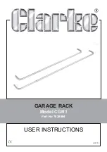 Preview for 1 page of Clarke CGR1 User Instructions