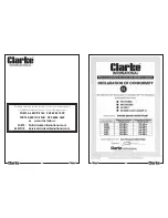 Preview for 2 page of Clarke CHF2 Operating & Maintenance Instructions