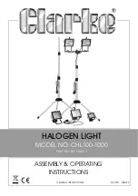 Предварительный просмотр 1 страницы Clarke CHL1000TD Assembly & Operating Instructions