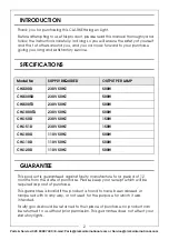 Предварительный просмотр 2 страницы Clarke CHL1000TD Assembly & Operating Instructions