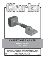 Preview for 1 page of Clarke CHT403 Operating Instructions Manual