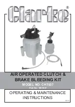 Preview for 1 page of Clarke CHT637 Operating & Maintenance Instructions