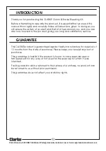 Preview for 2 page of Clarke CHT637 Operating & Maintenance Instructions