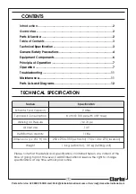 Preview for 3 page of Clarke CHT637 Operating & Maintenance Instructions