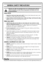 Preview for 4 page of Clarke CHT637 Operating & Maintenance Instructions