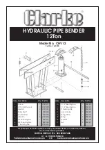 Clarke CHV12 Quick Start Manual предпросмотр