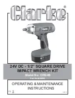 Preview for 1 page of Clarke CIR24B Operating & Maintenance Instructions