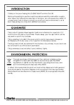 Preview for 2 page of Clarke CMFT250 Operating & Maintenance Instructions