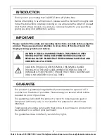 Preview for 2 page of Clarke CMS210 Operation & Maintenance Instructions Manual