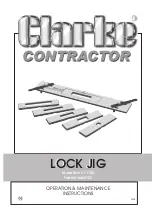 Preview for 1 page of Clarke CONTRACTOR CLJ120 Operation & Maintenance Instructions Manual