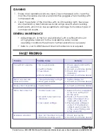 Preview for 13 page of Clarke Contractor CON1050 Operating & Maintenance Instructions