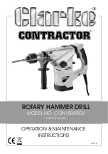 Clarke Contractor CON1500RDV Operation & Maintenance Instructions Manual preview