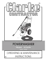 Предварительный просмотр 1 страницы Clarke Contractor PLS160YB Operating & Maintenance Instructions