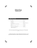 Предварительный просмотр 2 страницы Clarke COS200 Operating & Maintenance Instructions