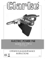 Clarke CPF13 Operation And Maintenance Instructions preview