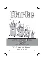 Clarke CPP11 Operating & Maintenance Instructions предпросмотр