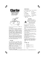 Clarke CPP3000B Manual предпросмотр