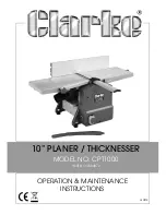 Preview for 1 page of Clarke CPT1000 Operation & Maintenance Instructions Manual