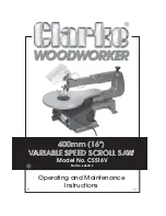 Clarke CSS16V Operating & Maintenance Instructions предпросмотр