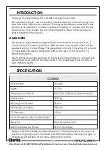 Preview for 2 page of Clarke CTJ2000A Operating & Maintenance Instructions