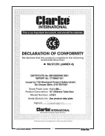 Предварительный просмотр 2 страницы Clarke CTS11 Operating & Maintenance Instructions