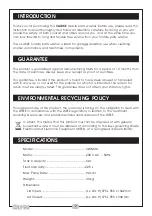 Предварительный просмотр 2 страницы Clarke CWM20 Operating & Maintenance Instructions