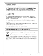 Preview for 2 page of Clarke CWP1000A Operation & Maintenance Instructions Manual